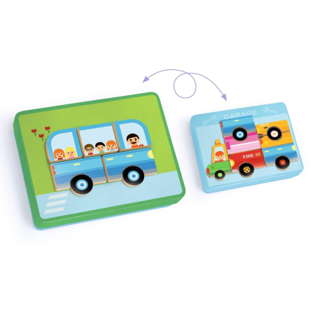Joc magnetic cu Vehicule, Djeco [3]