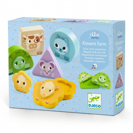 Jucării magnetice - Jucarie educativa bebe Kimami Farm, Djeco