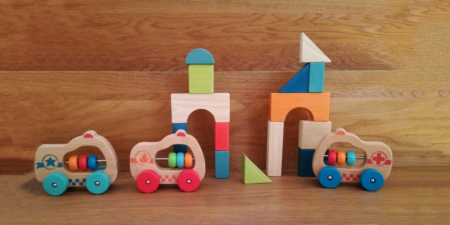 Masinuta din lemn, jucarie pentru bebe, Egmont Toys [1]