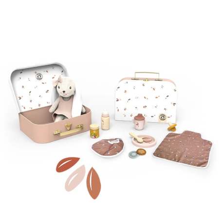 Jucarii Montessori - Set iepuras cu accesorii in valiza, Speedy Monkey