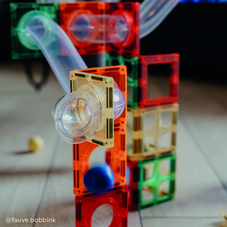 Set magnetic Circuit cu bile Compact 60 Piese, Cleverclixx [4]