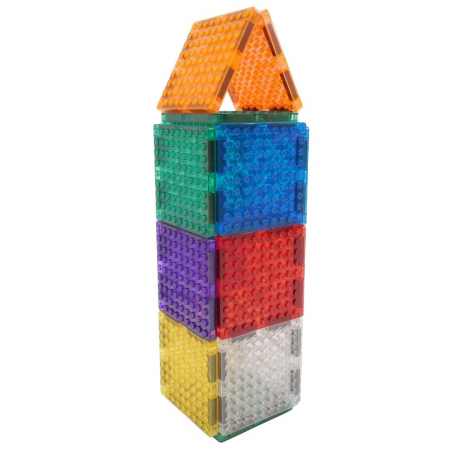 Set magnetic de construit Brick Tiles 16 piese, Cleverclixx [3]