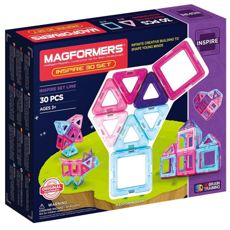 Jucării de călătorie | 1-9 ani - Set magnetic de construit- Magformers Inspire, 30 piese