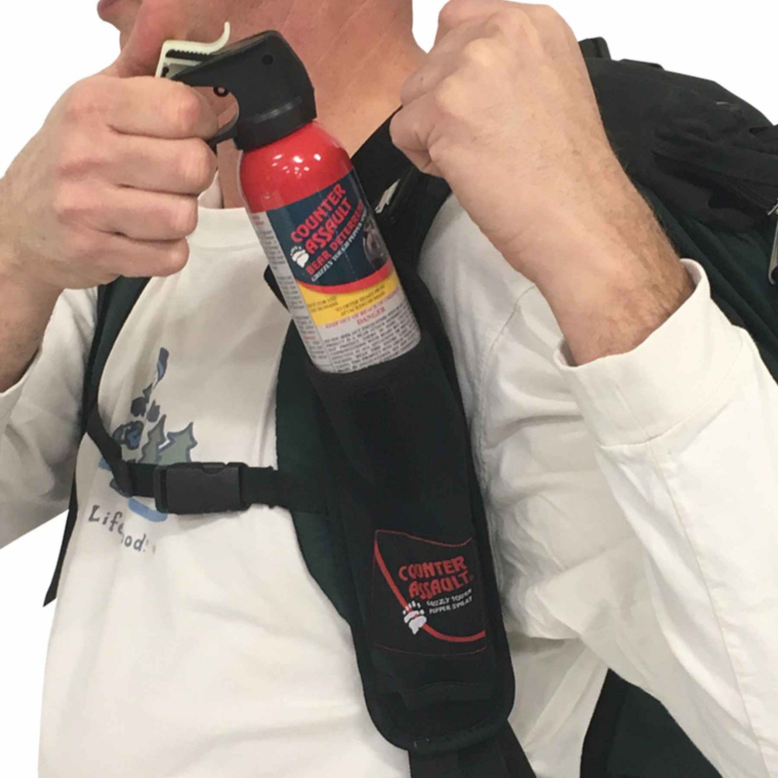 husa spray urs Counter Assault cu prindere la rucsac