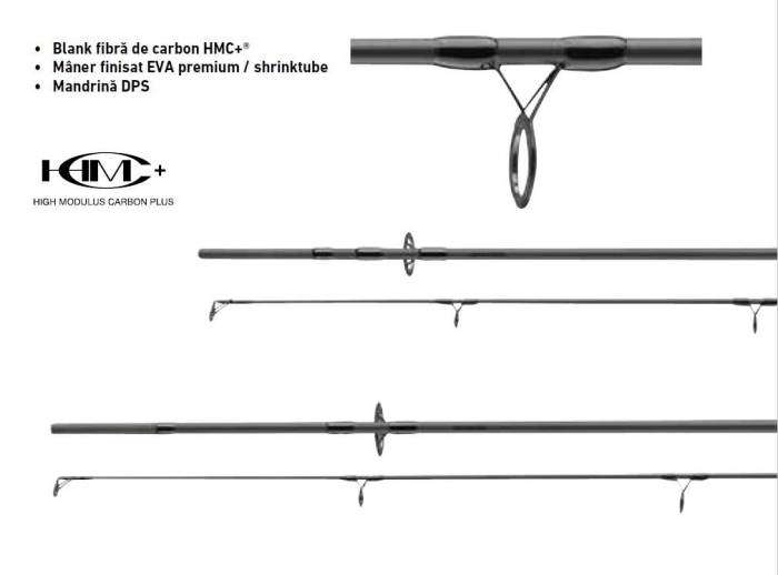 Lanseta Daiwa Black Widow XT Carp 3.90 m, 375 g, 3.5 lbs, 2 buc [1]