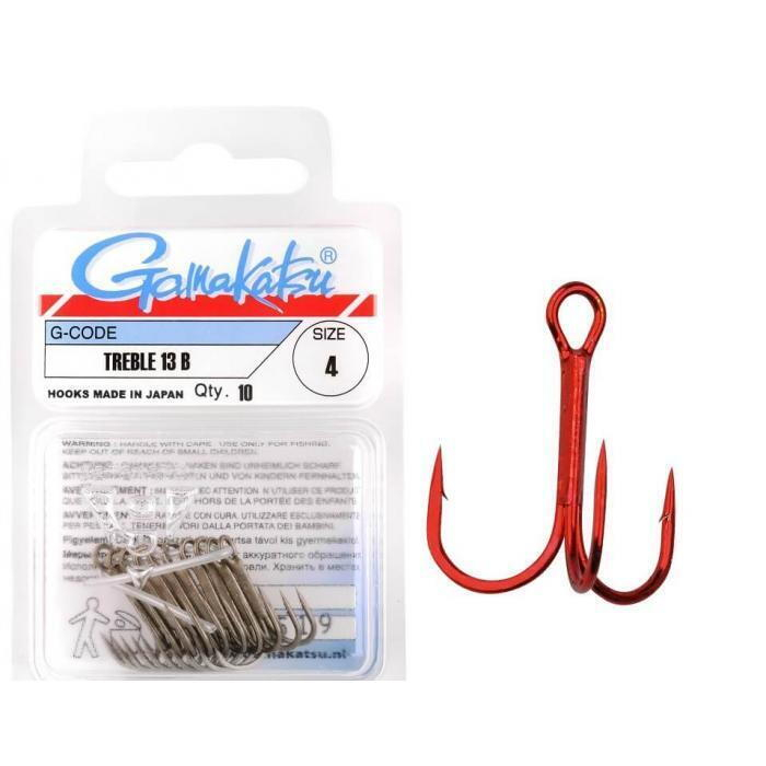 ANCORA TRIPLA GAMAKATSU 13N TREBLE RED 10, NR 8, BUC / PLIC [1]