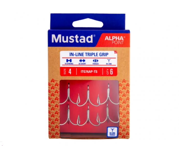 Ancora tripla Mustad steel, nr 6, 6 buc / plic [3]