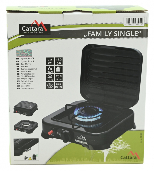 Aragaz portabil Cattara Traveler Family Single, aprindere piezzo [5]