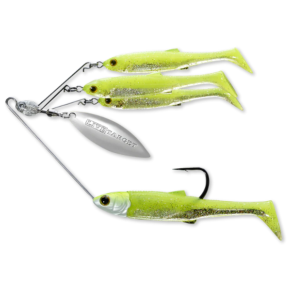 SPINNERBAIT LIVE TARGET BAITBALL SPINNER RIG SMALL/11G 857 CHART/SILVER [1]