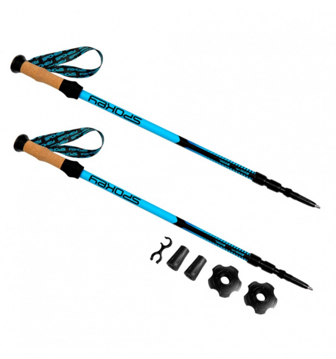 Bete trekking telescopice Spokey Creek, 3 segmente, 105-135 cm [4]