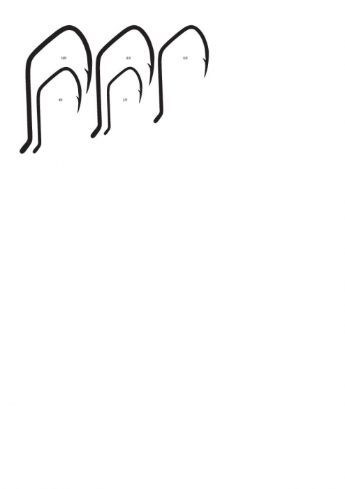 CARLIGE SOMN MUSTAD BLN CU OCHET, NR 1/0, 7 BUC / PLIC [1]