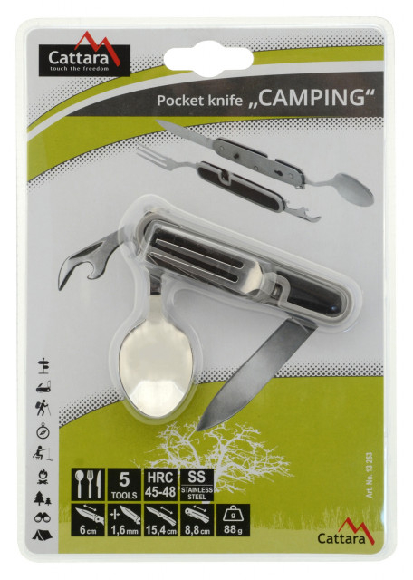 Briceag multifunctional cu tacamuri camping Cattara [8]