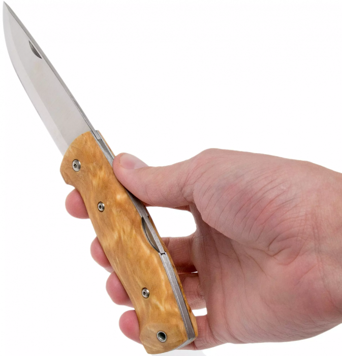 BRICEAG HELLE BLEJA, OTEL INOX, TEACA PIELE, LAMA 85 MM [5]