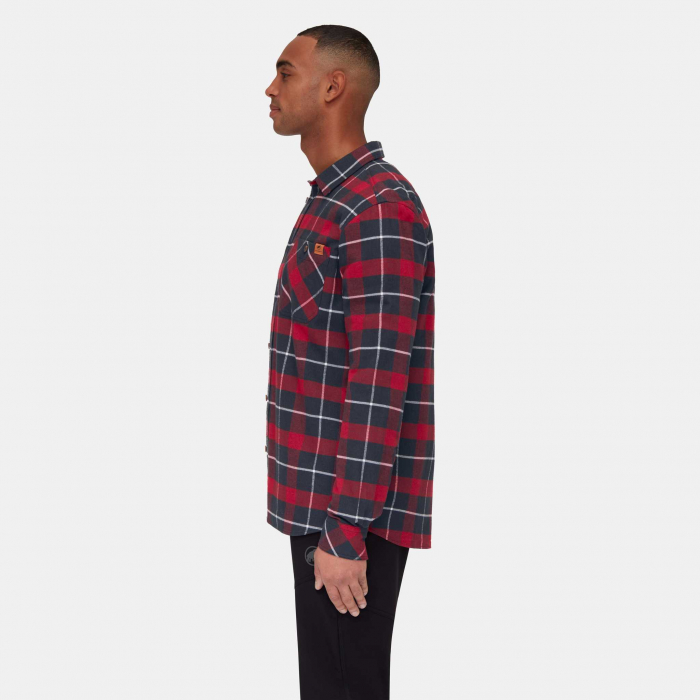 Camasa cu maneca lunga barbati Mammut Alvra black blood red [4]