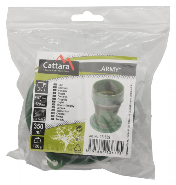 Pahar pliabil din silicon Army 350 ml Cattara [5]