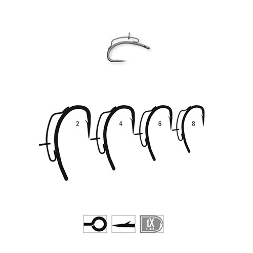 CARLIG MUSTAD BBS CURVED, CU OCHET, NR 2, 10 BUC / PLIC [1]
