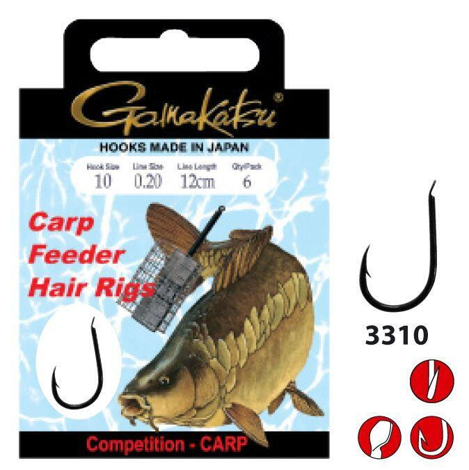 CARLIGE GAMAKATSU CARP HAIR 3310B 0,20MM, 10 BUC / PLIC, NR 10 [1]