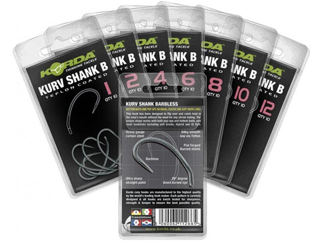 CARLIGE KORDA KURV SHANK BARBLESS NR.4, 10 BUC / PLIC [2]