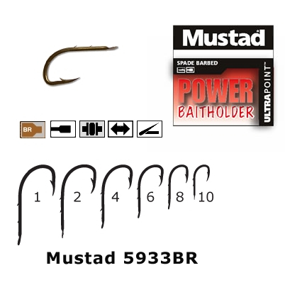 CARLIGE MUSTAD BRONZ, FORJATE, REVERS, 2 SPINI, NR 4, 10 BUC / PLIC [1]