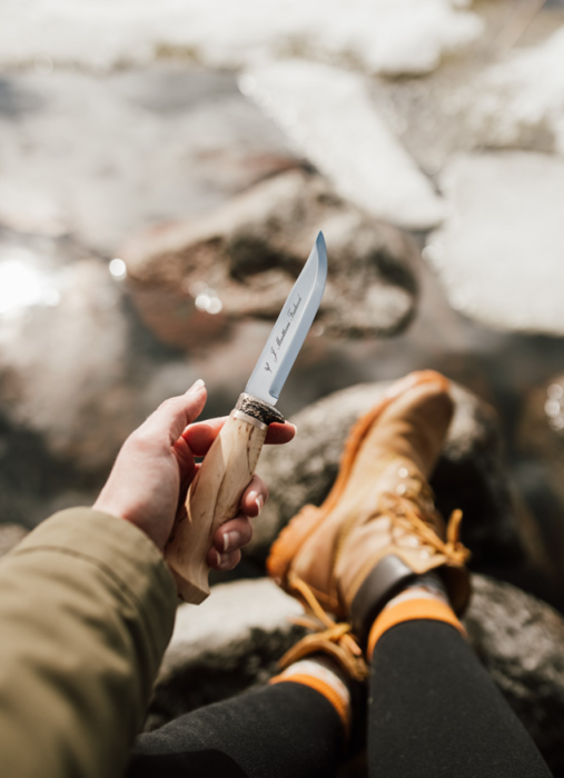 Cutit Marttiini Deluxe Ilves, lama 11 cm, teaca piele [3]