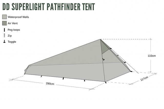 Cort 2 persoane DD Hammocks SuperLight PathFinder [6]