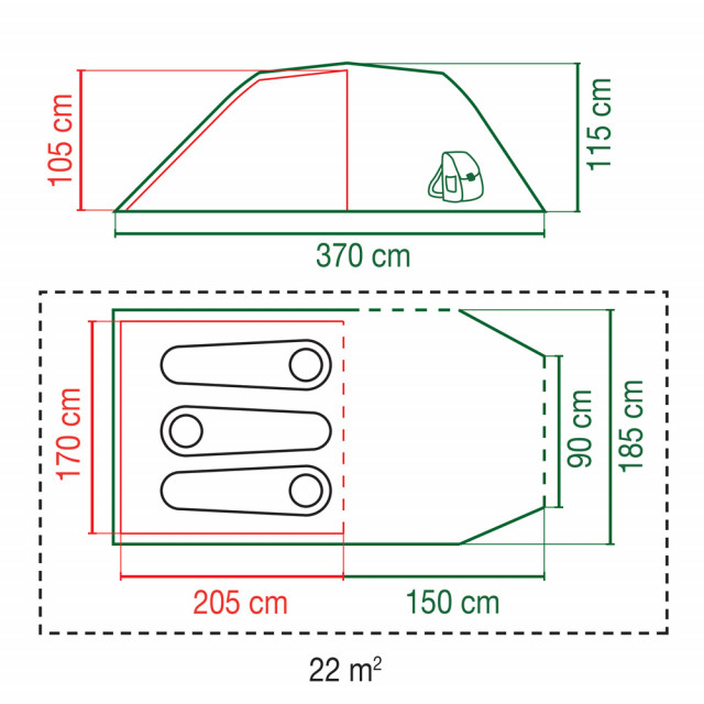 Cort Coleman Cortes 3 albastru [2]