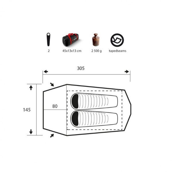 Cort Trimm Spark D, 2 persoane [3]