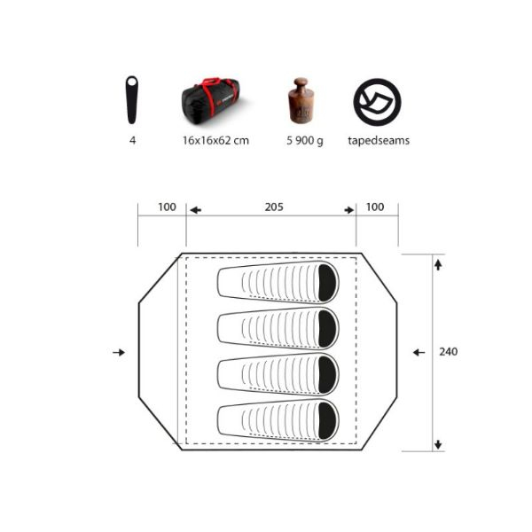 Cort Trimm Tornado, 4 persoane [2]