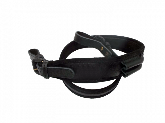 CUREA PIELE CARABINA LUXORY NEAGRA 2 POSTURI [1]