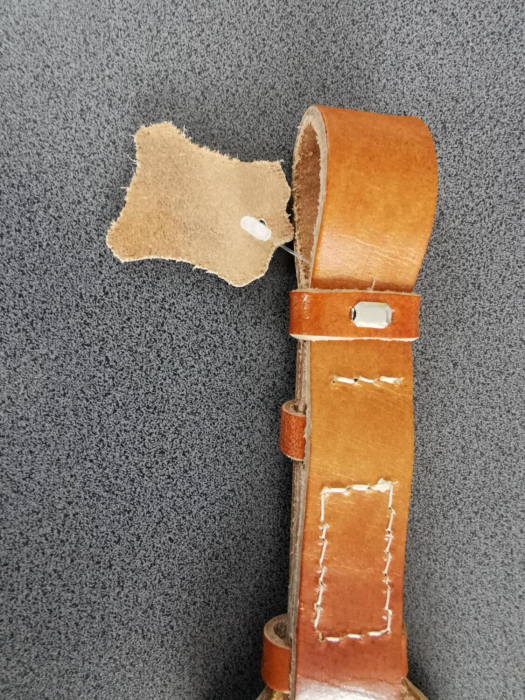 Curea piele maro pentru carabina, cu 3 posturi [6]