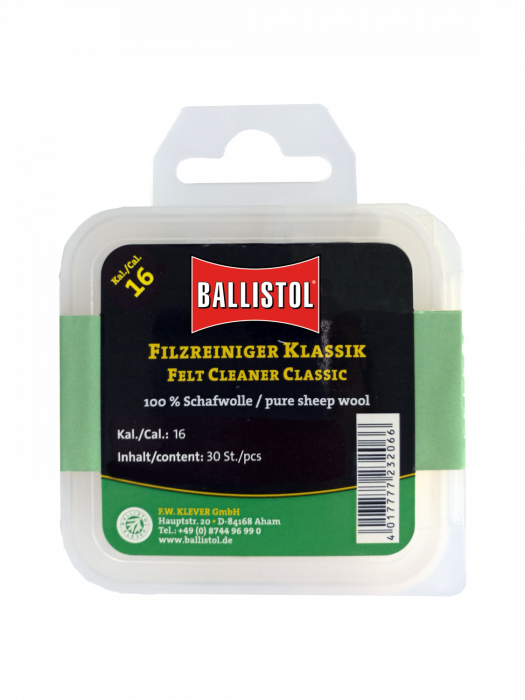 Cutie pelete lana pentru curatat teava calibru 16, 30 buc [1]