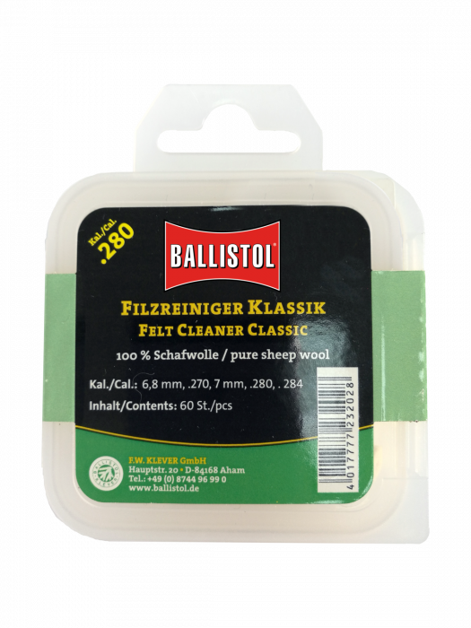 Cutie pelete lana pentru curatat teava calibru 270W/7MM.REM, 60 buc [1]