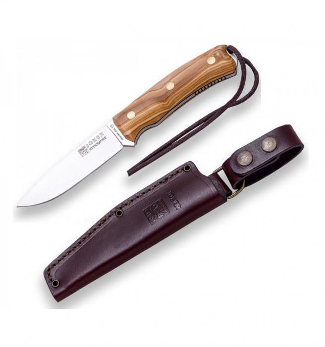 Cutit Joker Bushcrafter, lama otel inox 10.5 cm, teaca piele [1]