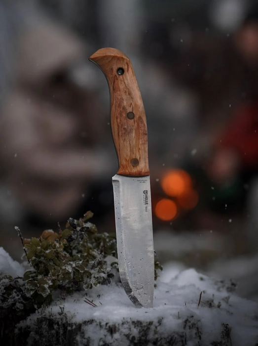 Cutit Helle Nordlys, teaca piele, lama 122 mm [8]