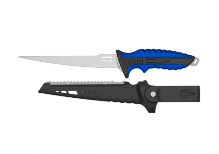 Cutit filetat Mustad lama 17.8 cm cu teaca [1]