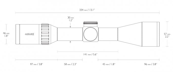 LUNETA HAWKE ENDURANCE WA 2,5-10×50 LR.DOT/IR/30MM [2]