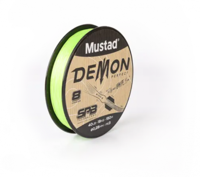 FIR TEXTIL MUSTAD DEMON PERFECT BRAID 8 CHARTREUSE 020MM/11,3KG/150M [6]