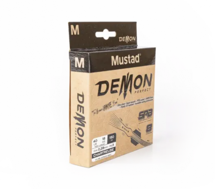 FIR TEXTIL MUSTAD DEMON PERFECT BRAID 8 CHARTREUSE 020MM/11,3KG/150M [3]