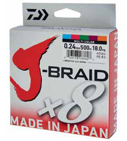 FIR TEXTIL DAIWA J-BRAID X8 MULTICOLOR 010MM/6KG/150M [1]