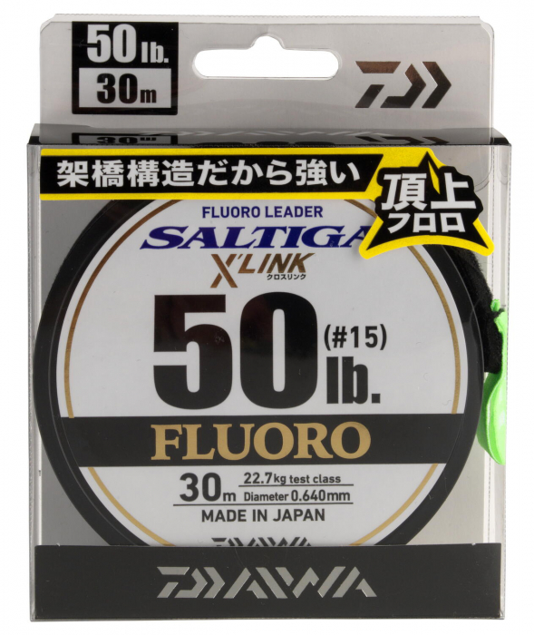 Fir fluorocarbon leader Daiwa Saltiga FC Leader X Link 0.28 mm, 12 lbs, 30 m [2]
