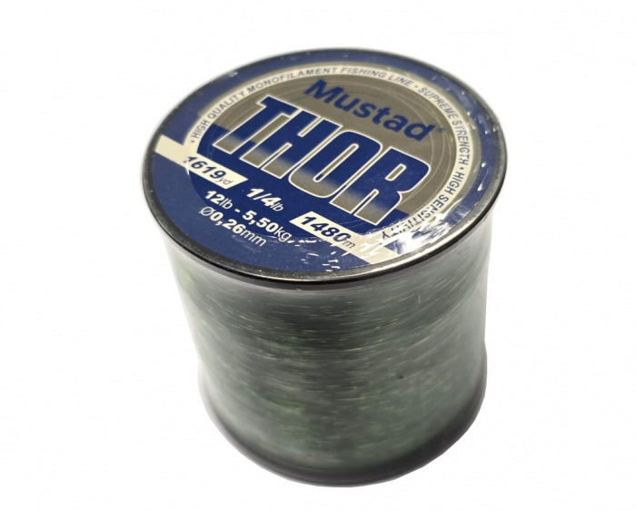 Fir monofilament Mustad Thor green 0.30 mm, 6.8 kg, 1100 m [1]