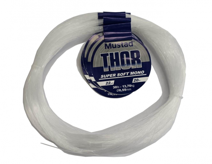 Fir monofilament Mustad Thor Super soft clear 0.65 mm, 18 kg, 20 m [1]