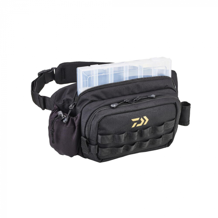 Borseta pescuit Daiwa, reversibila, black / gold, 40 x 13 x 20 cm [1]