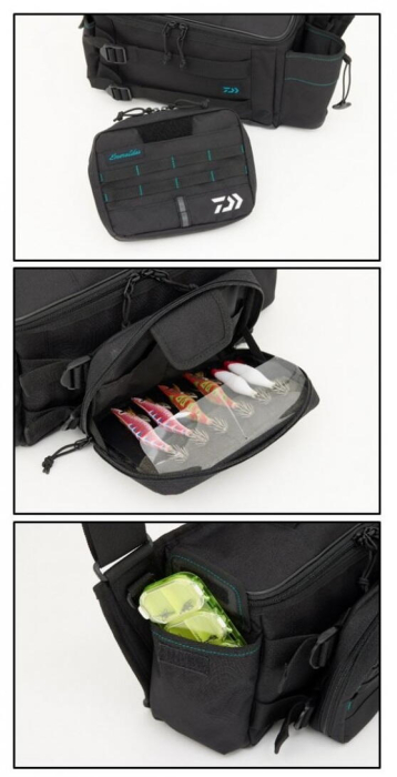 Geanta de umar Daiwa Emeraldas neagra, 11 x 32 x 20 cm [3]