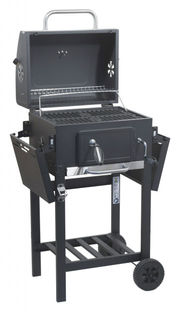 Gratar pe carbune Royal Partener Cattara fonta/otel 97 x 98 x 35 cm negru [3]