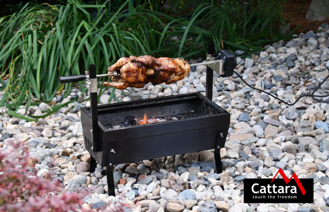 Gratar pe carbuni Cattara Barbeque cu rotisor electric 230 V [3]
