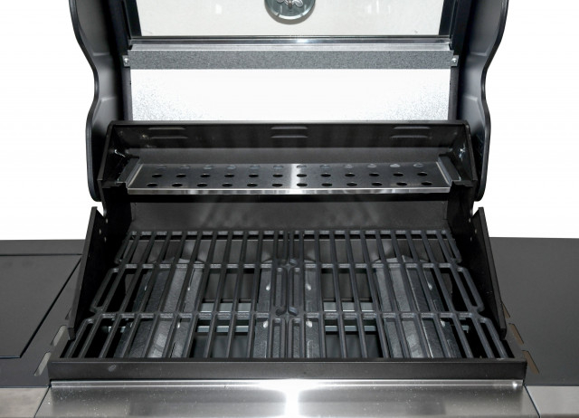 Gratar pe gaz 3+1 arzatoare capac cu fereastra Cattara [5]