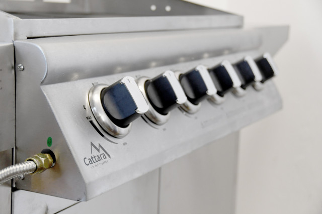 Gratar pe gaz Manhattan Cattara 6+1 arzatoare Inox [6]