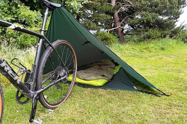 Groundsheet DD Superlight pentru ture cu bicicleta olive green 210cm x 150 cm [3]
