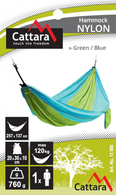 Hamac 275x137 cm Cattara verde/albastru [4]